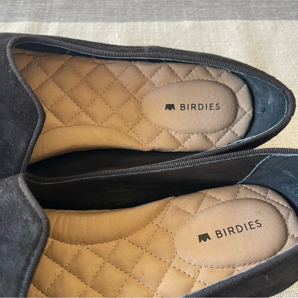 Birdies Heron Flats Black Suede Size 7 Almond Toe - Picture 5 of 7